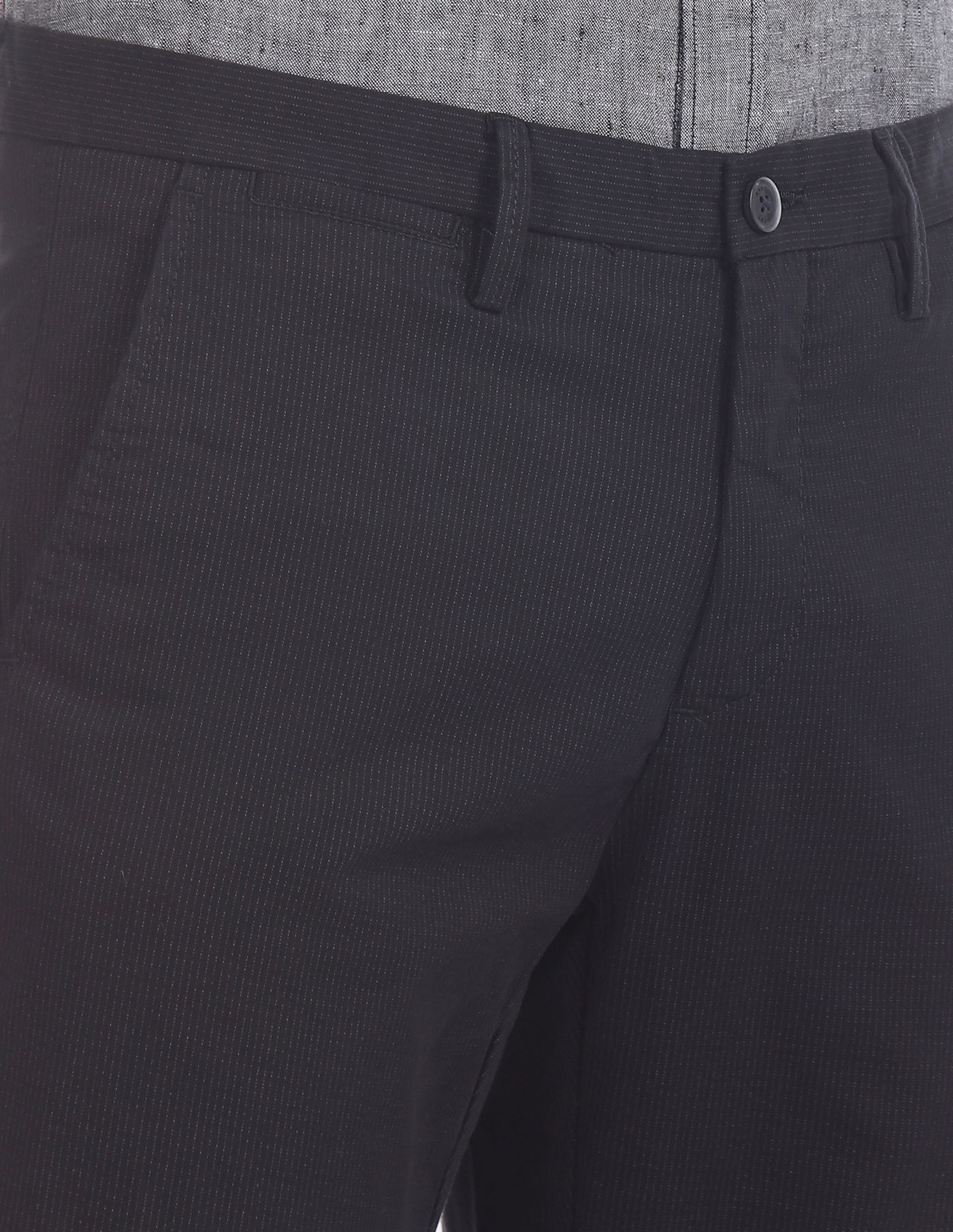 Arrow Men Casual Wear Black Trouser